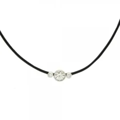 Gargantilla Anuk Cuero Negro y Plata*Eguzkilore Clearance