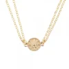 Gargantilla Anuk Doble Cadena de Plata Dorada*Eguzkilore New