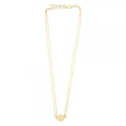 Gargantilla Anuk Doble Cadena de Plata Dorada*Eguzkilore New