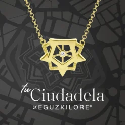 Gargantilla Ciudadela de Plata Dorada*Eguzkilore