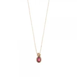 Gargantilla Enea Oro Rosa y Rubí*Eguzkilore Hot