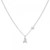 Gargantilla Inicial de Oro Blanco y Brillantes*Eguzkilore