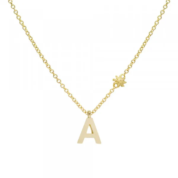 Gargantilla Inicial Oro con Cadena 40cm*Eguzkilore Sale