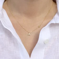 Gargantilla Inicial Oro con Cadena 40cm*Eguzkilore Sale
