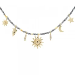 Gargantilla Izarra de Plata Dorada*Eguzkilore New