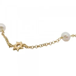 Gargantilla Mountain de Plata Dorada y Perlas*Eguzkilore Discount