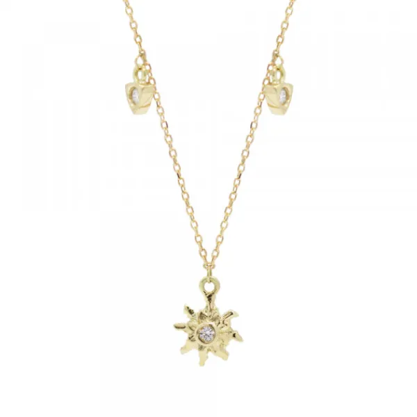 Gargantilla Oro Motivos con Brillantes*Eguzkilore Sale