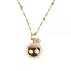 Llamador de Ángeles Bola Dorada con Cadena*Eguzkilore Discount
