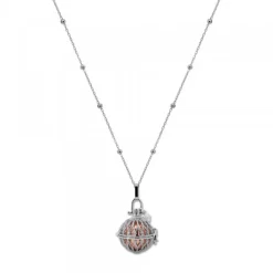 Llamador de Ángeles Rombos con Bola Dorada y Rosa Personalizable*Eguzkilore Best