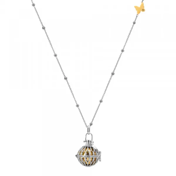 Llamador de Ángeles Rombos con Bola Dorada y Mariposa Personalizable*Eguzkilore Discount