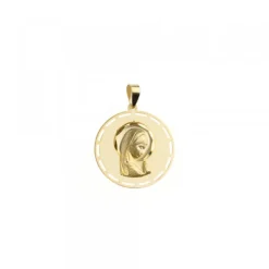 Medalla Calada Virgen Niña Oro 15mm Personalizable*Eguzkilore Hot