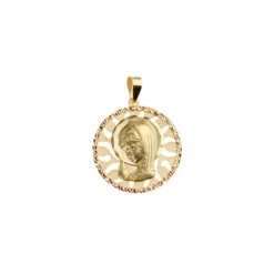 Medalla Calada Virgen Niña Oro 18mm Personalizable*Eguzkilore Discount