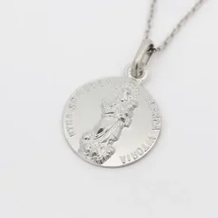 Medalla Mini Virgen Blanca Plata 17mm*Eguzkilore Sale