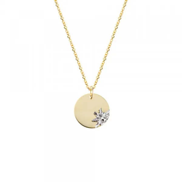 Medalla Oro y Blanco 12mm Personalizable*Eguzkilore Sale