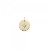Medalla Oro y Central Oro Blanco 12mm*Eguzkilore Online