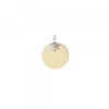 Medalla Oro y Oro Blanco 14mm*Eguzkilore New