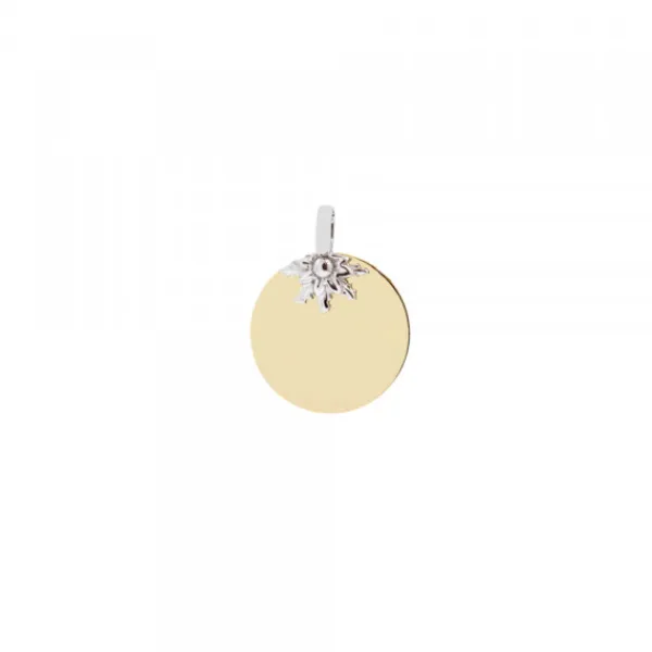 Medalla Oro y Oro Blanco 14mm*Eguzkilore New