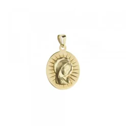 Medalla Ovalada Virgen Niña Oro 18mm*Eguzkilore Outlet