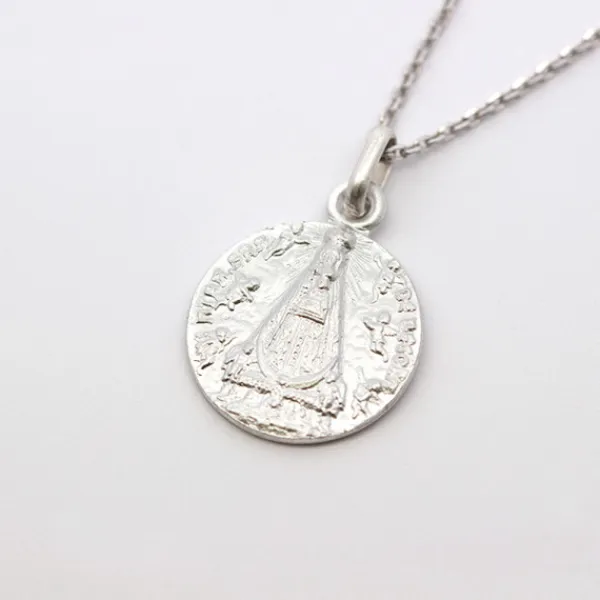 Medalla Virgen Begoña Plata Mate 17mm*Eguzkilore Sale