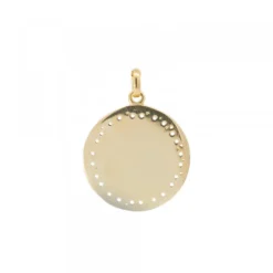 Medalla Virgen Blanca de Plata Dorada Personalizable*Eguzkilore New