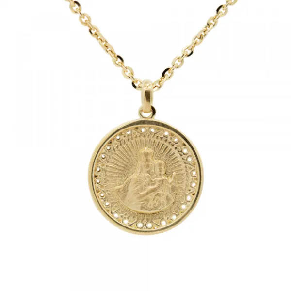 Medalla Virgen del Carmen de Plata Dorada Personalizable*Eguzkilore Best