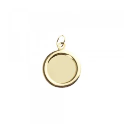 Medalla Virgen Niña Oro 15mm Personalizable*Eguzkilore Online