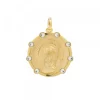 Medalla Virgen Niña Plata Dorada Circonitas 21mm*Eguzkilore Discount