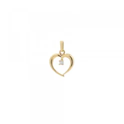 Mini Colgante Corazón Calado Oro y Brillante 9mm*Eguzkilore Discount