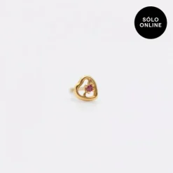 Mini Trepador Corazón Oro y Circonita Rosa*Eguzkilore Hot