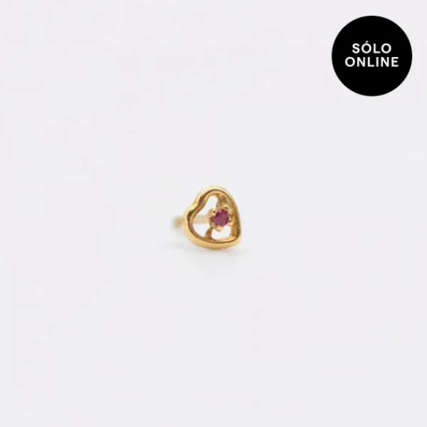 Mini Trepador Corazón Oro y Circonita Rosa*Eguzkilore Hot