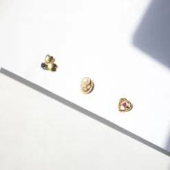 Mini Trepador Corazón Oro y Circonita Rosa*Eguzkilore Hot