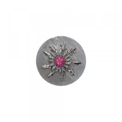 Moneda de Plata con Circonitas Granates*Eguzkilore Discount