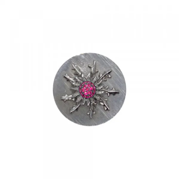 Moneda de Plata con Circonitas Granates*Eguzkilore Discount