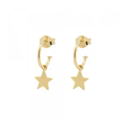 Pack Colgante y Pendientes Estrella de Plata Dorada*Eguzkilore New