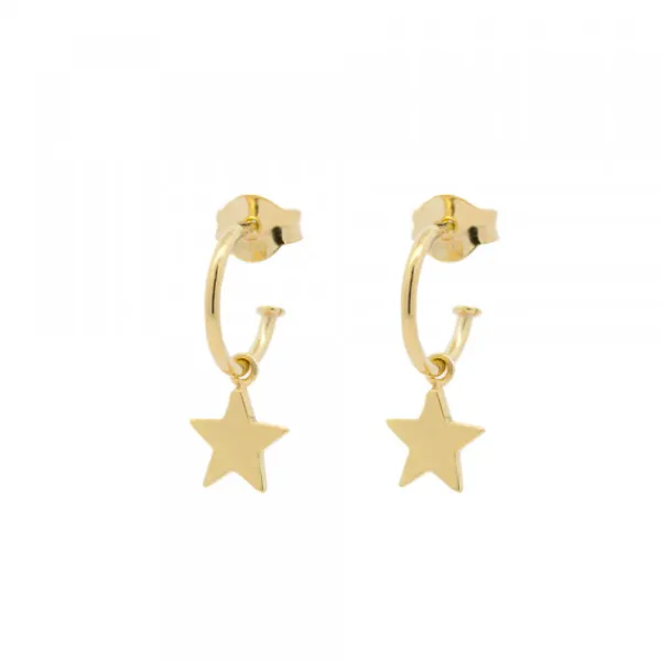 Pack Colgante y Pendientes Estrella de Plata Dorada*Eguzkilore New