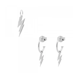 Pack Colgante y Pendientes Rayo de Plata*Eguzkilore New