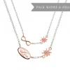 Pack Madre e Hija Gargantilla Infinito de Plata Rosa*Eguzkilore Outlet