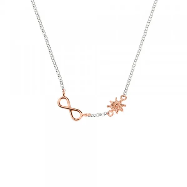Pack Madre e Hija Gargantilla Infinito de Plata Rosa*Eguzkilore Outlet