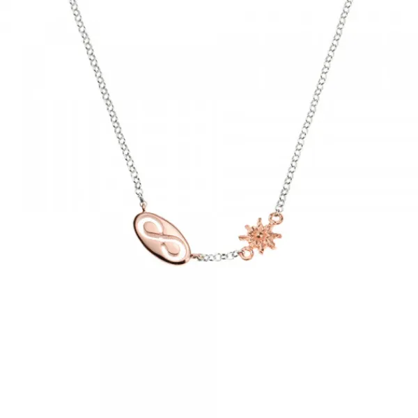 Pack Madre e Hija Gargantilla Infinito de Plata Rosa*Eguzkilore Outlet