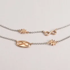 Pack Madre e Hija Gargantilla Infinito de Plata Dorada*Eguzkilore Clearance