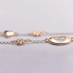 Pack Madre e Hija Pulsera Corazón Dorado*Eguzkilore New