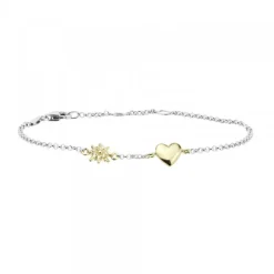 Pack Madre e Hija Pulsera Corazón Dorado*Eguzkilore New