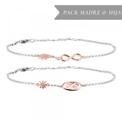 Pack Madre e Hija Pulsera Infinito Rosa*Eguzkilore Sale