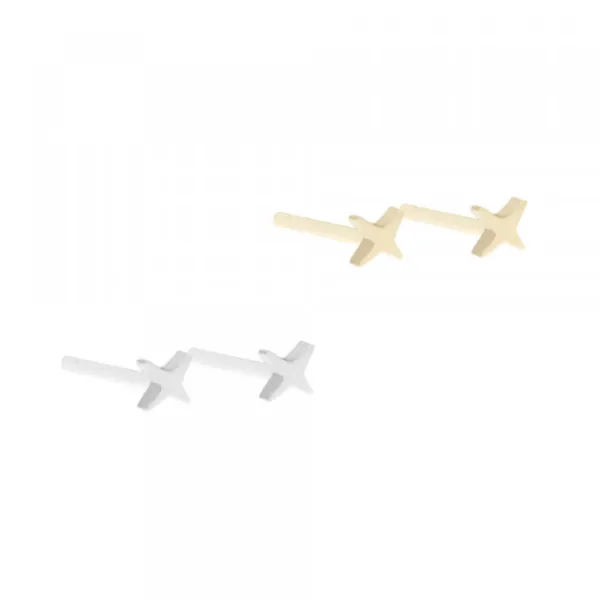 Pack Piercings Estrella 4 Puntas Plata 4 Uds*Eguzkilore Clearance