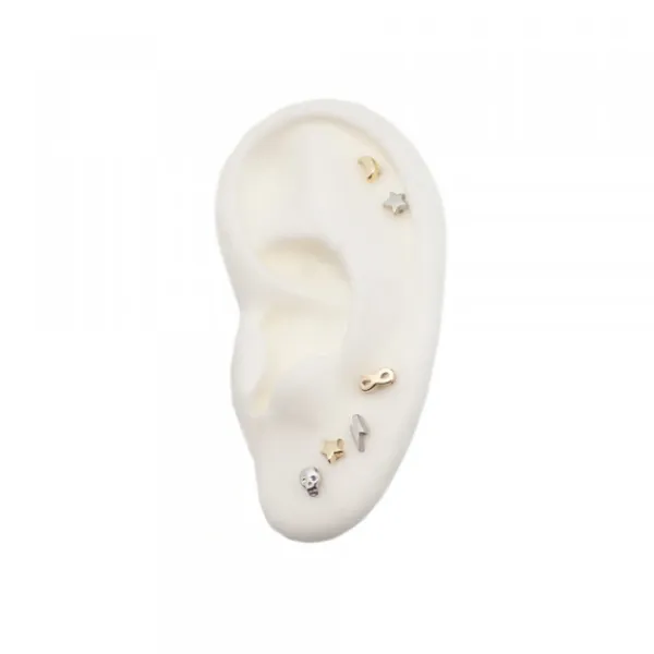 Pack Piercings Rayo Plata 4 Uds*Eguzkilore Outlet