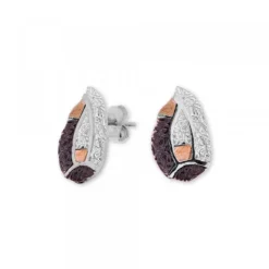 Pendientes Almendra Vitoria Plata y Lámina de Oro*Eguzkilore Hot