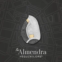 Pendientes Almendra Vitoria Plata y Lámina de Oro*Eguzkilore Hot