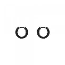 Pendientes Aro Acero Negro Fino 13mm*Eguzkilore Clearance