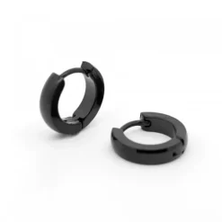 Pendientes Aro Acero Negro Fino 13mm*Eguzkilore Clearance