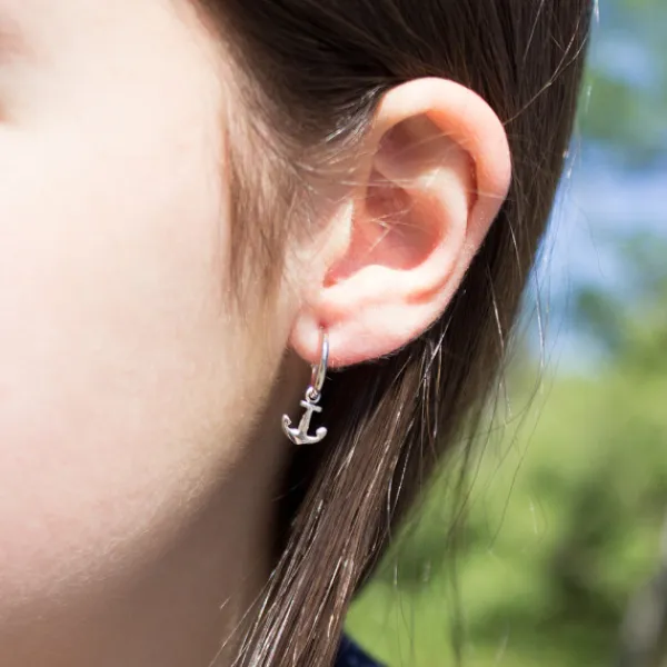 Pendientes Aro Ancla de Plata*Eguzkilore Outlet